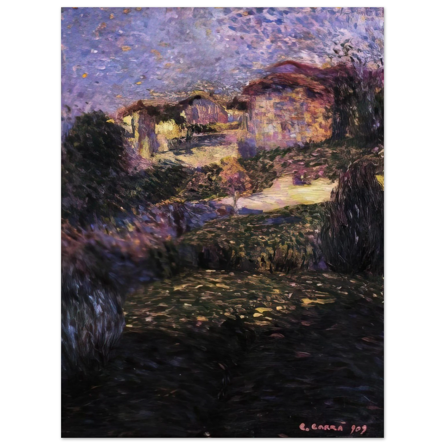 Carlo Carra - PAESAGGIO 1909 Fine Art Poster - Default Title