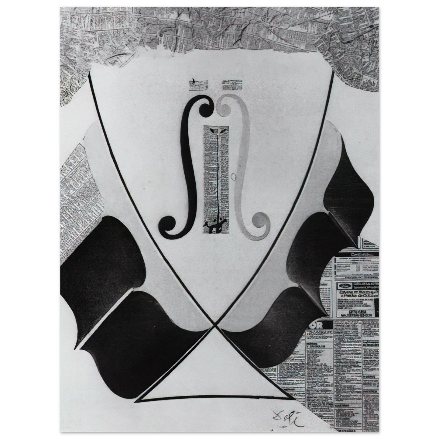 Salvador Dali - UNTITLED HEAD OF A SPANISH NOBLEMAN FASHIONED BY THE CATASTROPHE MODEL FROM A SWALLOW S TAIL Fine Art Poster - Default Title