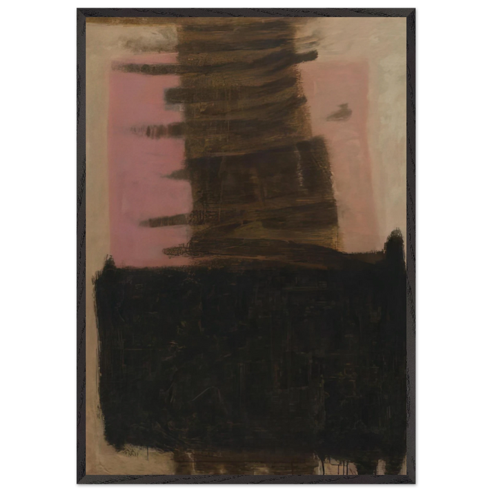 Composition in Black Ochre - 1957 - Adja Yunkers 70x100 cm / 28x40 inches Framed Art Print – Black Wooden Frame