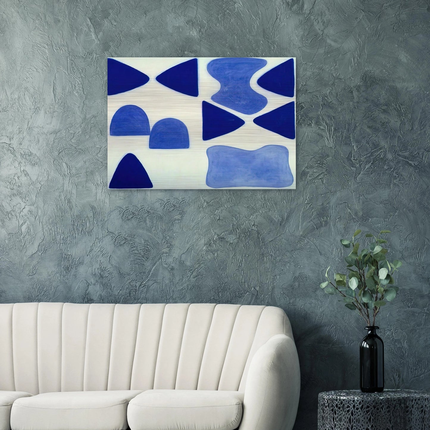 Berlin Blues 4 - 1965 - William Scott Brushed Aluminum Print - 70x100 cm / 28x40 inches | William Scott Aluminum Print | William Scott Prints