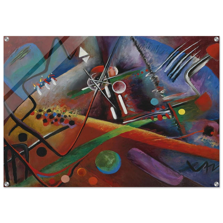 CON ROSO 1918 - Rudolf Bauer Acrylic Print - 70x100 cm / 28x40″ inches