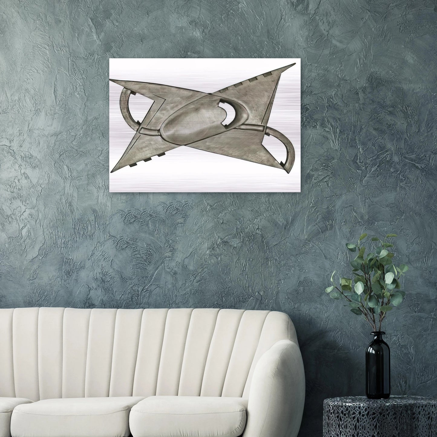 A partir d'un centre concave - Kinetic Art - Gyula Kosice Brushed Aluminum Print - 70x100 cm / 28x40 inches | Gyula Kosice Aluminum Print | Gyula Kosice Prints