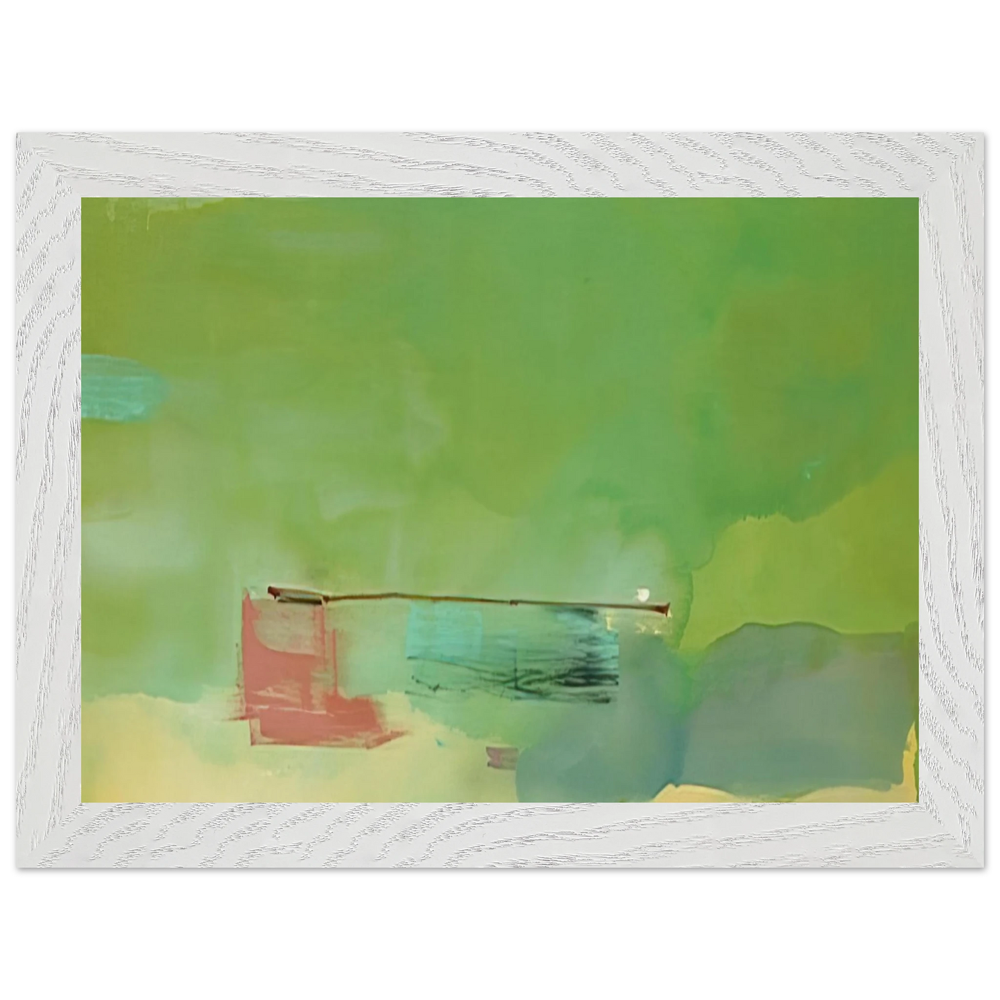 Helen Frankenthaler - Springscape - 1975 Wall art - 40x50 cm / 16x20 inches - Premium Wooden Framed Poster With Fine Art Paper - Black frame
