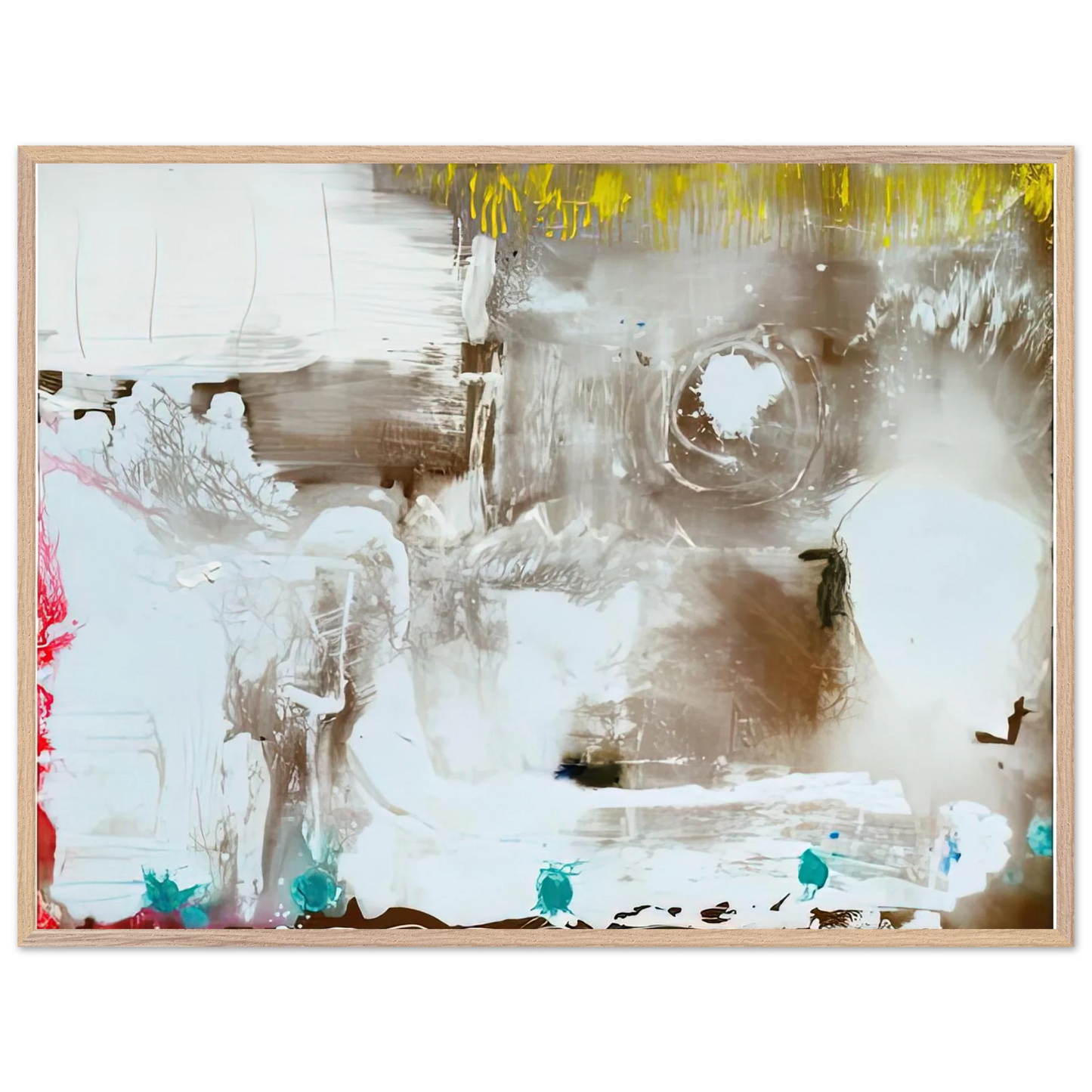 Helen Frankenthaler - Arctic Thaw, 1990- Wall Art - 21x29.7 cm / 8x12" - Premium Wooden Framed Poster With Fine Art Paper - Wood frame