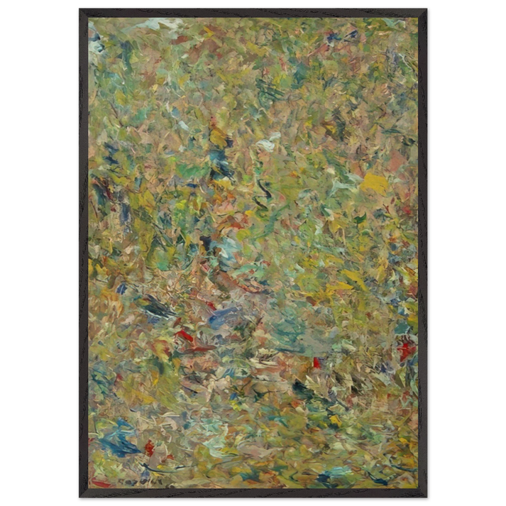 UNTITLED 1960 1 N2 - Milton Resnick 70x100 cm / 28x40 inches Framed Art Print – Black Wooden Frame