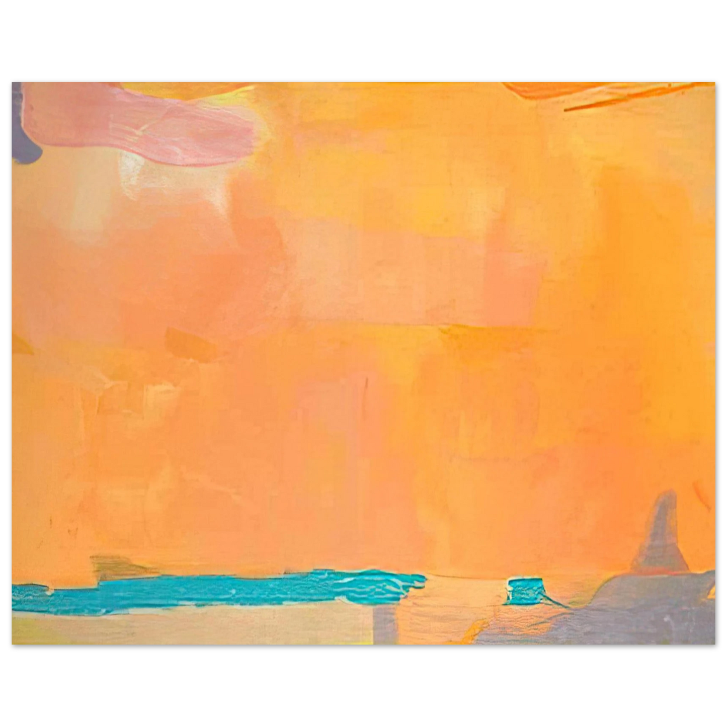 Helen Frankenthaler - Royal Fireworks - 1975 Wall art - 20x25 cm / 8x10 inches - Premium Wooden Framed Poster With Fine Art Paper - Black frame