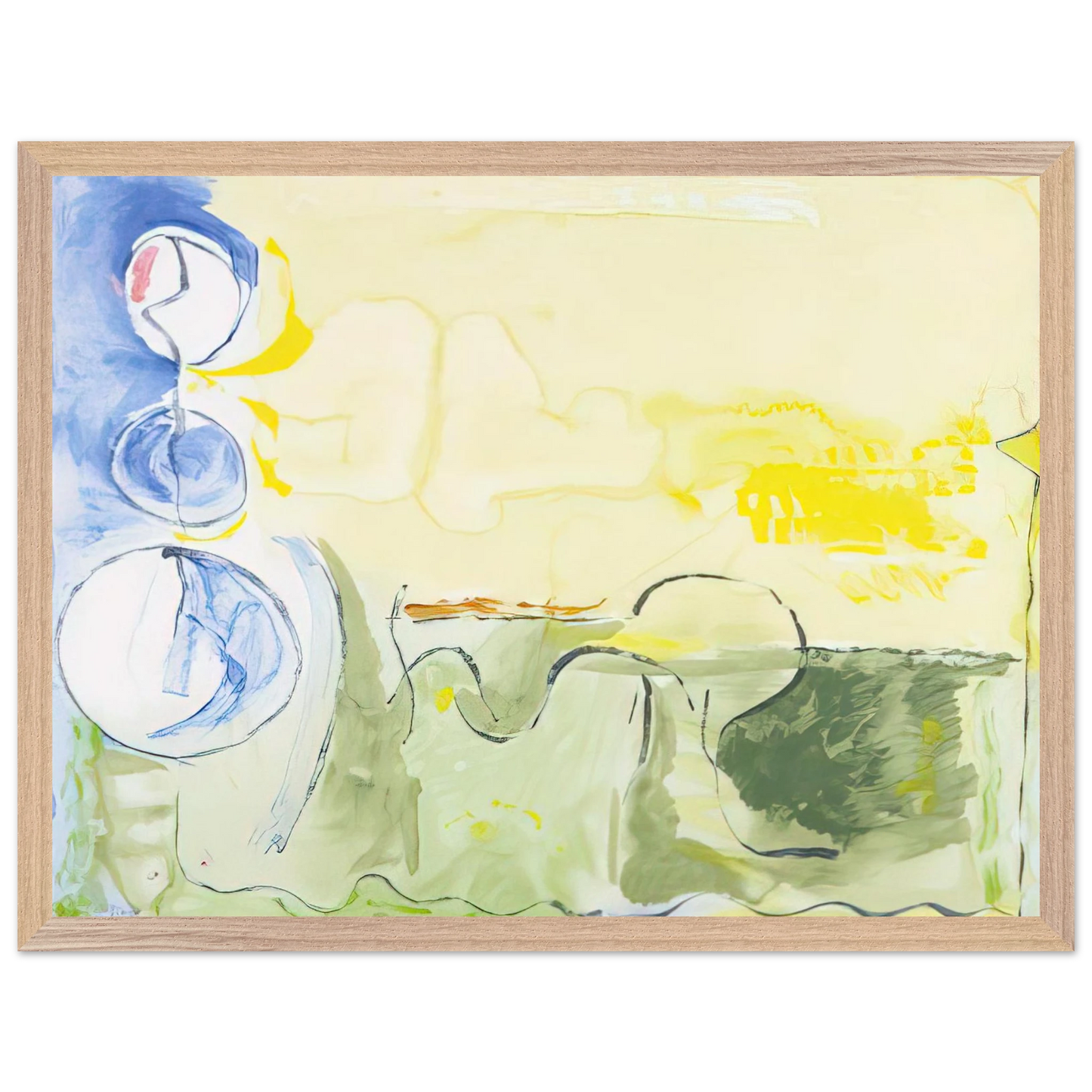 Helen Frankenthaler - Flotilla - 2006 Wall art - 70x100 cm / 28x40 inches - Premium Wooden Framed Poster With Fine Art Paper - Black frame