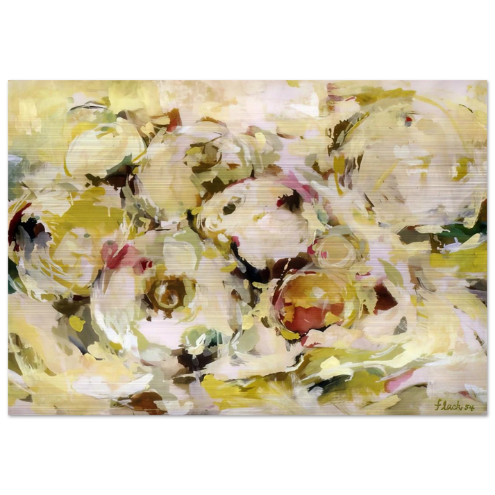 STILL LIFE WITH GRAPEFRUITS 1954 - Audrey Flack Brushed Aluminum Print - 70x100 cm / 28x40 inches | Audrey Flack Aluminum Print | Audrey Flack Prints