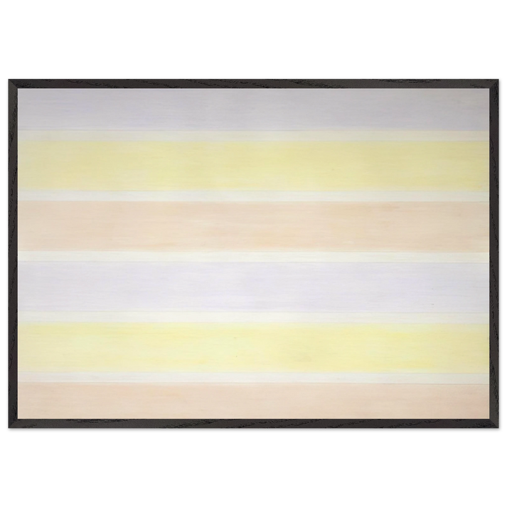 Untitled 6 N1 - Agnes Martin 70x100 cm / 28x40 inches Framed Art Print – Black Wooden Frame