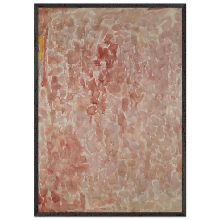 Red and Pink - Sam Francis 70x100 cm / 28x40 inches Framed Art Print – Black Wooden Frame