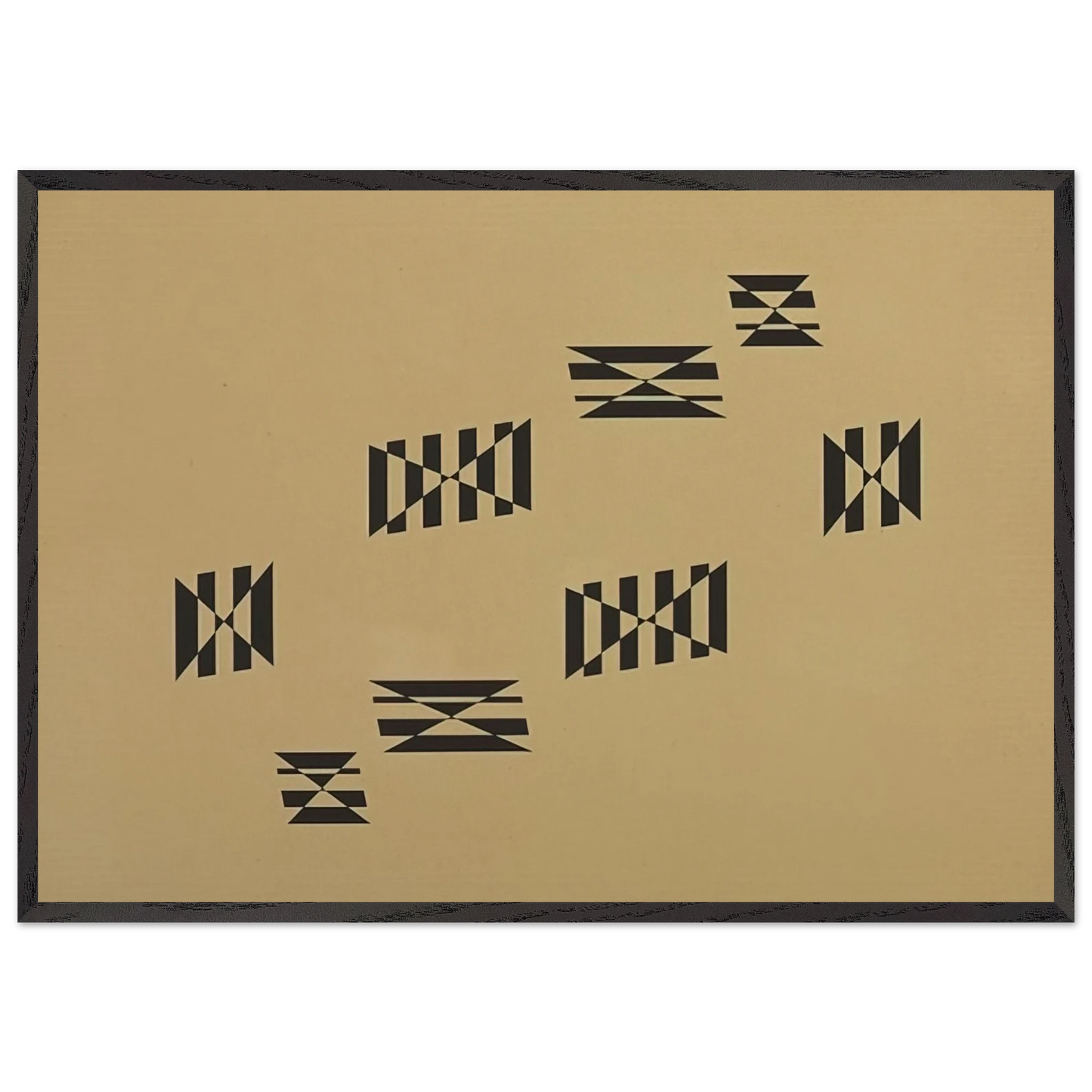 Metaesquema - 1957 - Helio Oiticica 70x100 cm / 28x40 inches Framed Art Print – Black Wooden Frame