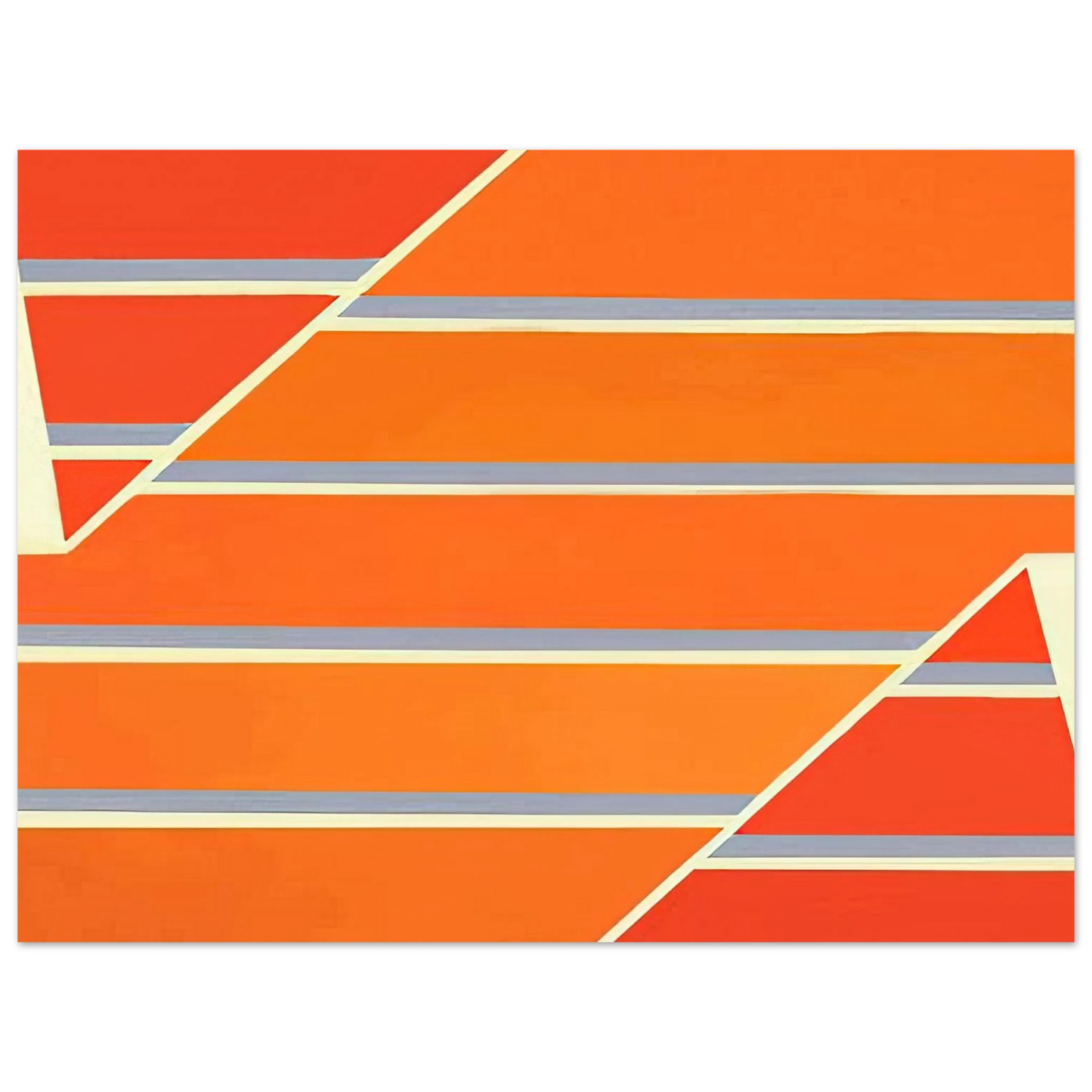 Larry Zox - Orange Time - 1965 Fine Art Poster - Default Title