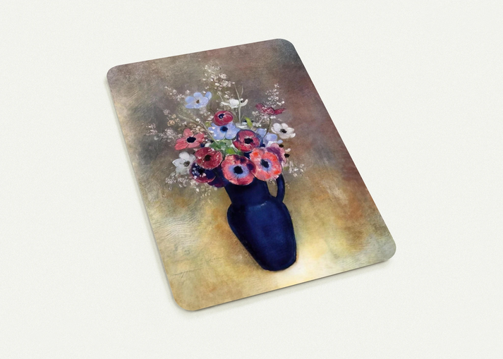 ANEMONES IN A JUG By Odilon Redon Pack of 10 Post Cards | Odilon Redon Post Cards | A6 (10.5 x 14.8 cm) - 4.1 x 5.8 inches