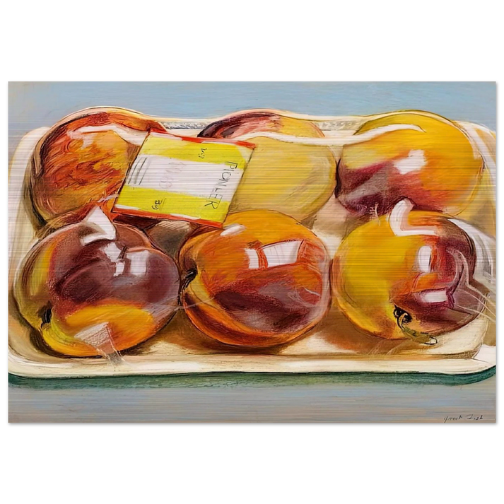 PEACHES 1971 - Janet Fish Brushed Aluminum Print - 70x100 cm / 28x40 inches | Janet Fish Aluminum Print | Janet Fish Prints