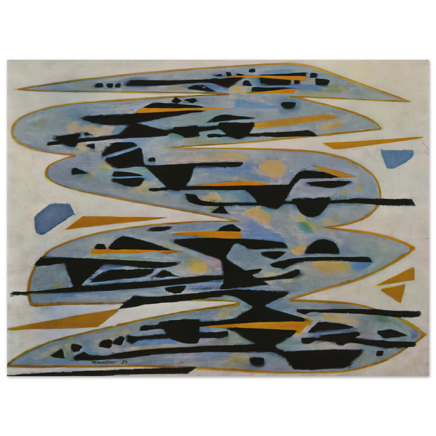 Alfred Manessier - Morte eau - 1954 Fine Art Poster - Default Title