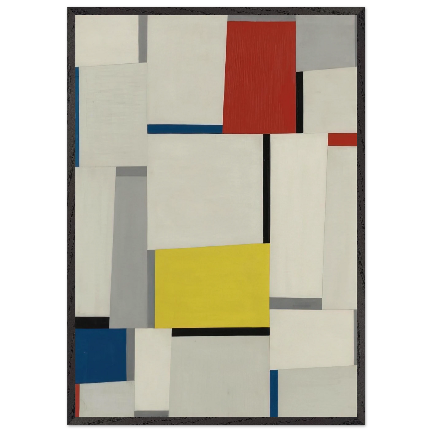 Relational Painting 65 - 1953 - Fritz Glarner Framed Art Print – Black Wooden Frame - Default Title - -Framed Art Print