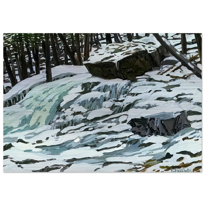 Study for Aqua Spring - 1997 - Neil Welliver Brushed Aluminum Print - 70x100 cm / 28x40 inches | Neil Welliver Aluminum Print | Neil Welliver Prints