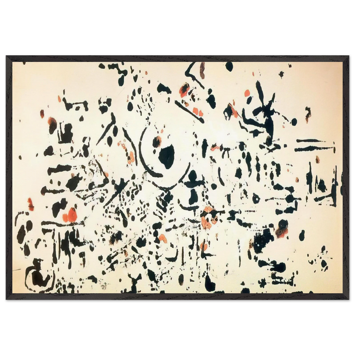 UNTITLED 1951 - Jackson Pollock 70x100 cm / 28x40 inches Framed Art Print – Black Wooden Frame