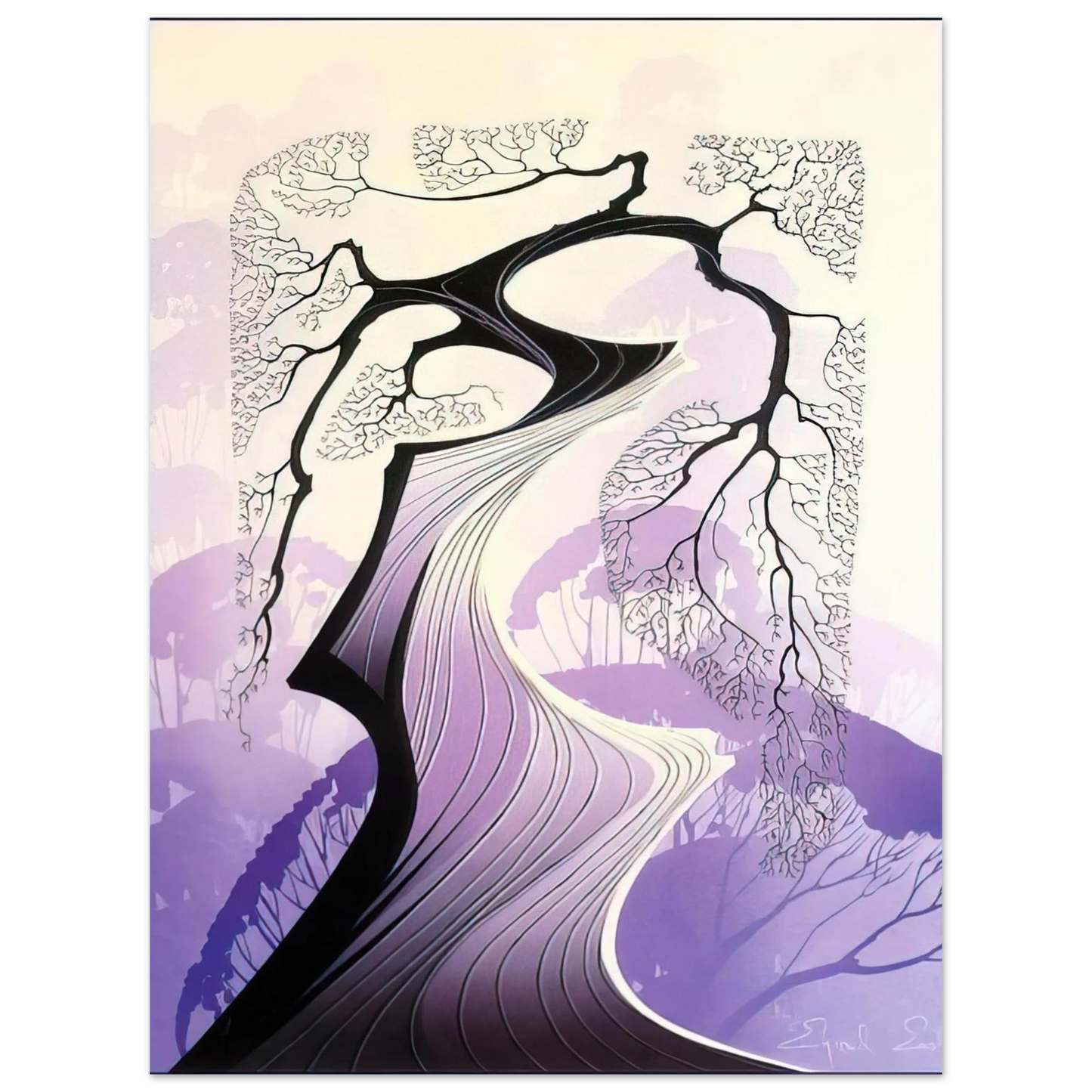 Eyvind Earle - Carmel Cypress Fine Art Poster - Default Title