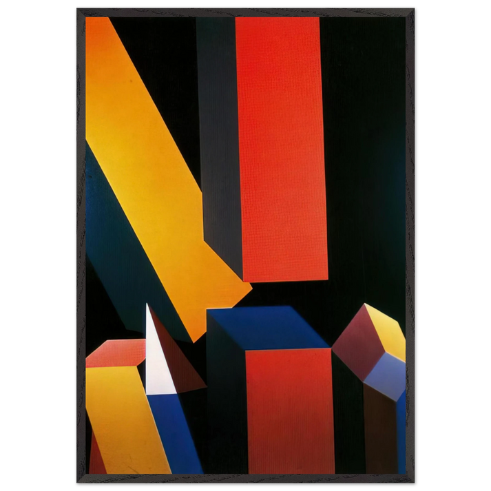 Byzantium - Hard Edge Painting - Miriam Schapiro 70x100 cm / 28x40 inches Framed Art Print – Black Wooden Frame