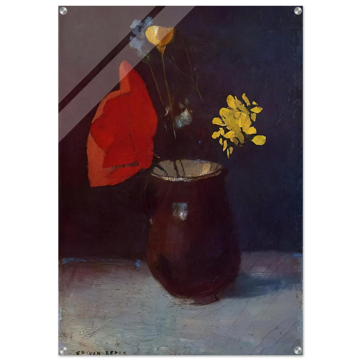 PITCHER OF FLOWERS - Odilon Redon Acrylic Print - 70x100 cm / 28x40″ inches | Odilon Redon Wall Art | Odilon Redon Prints
