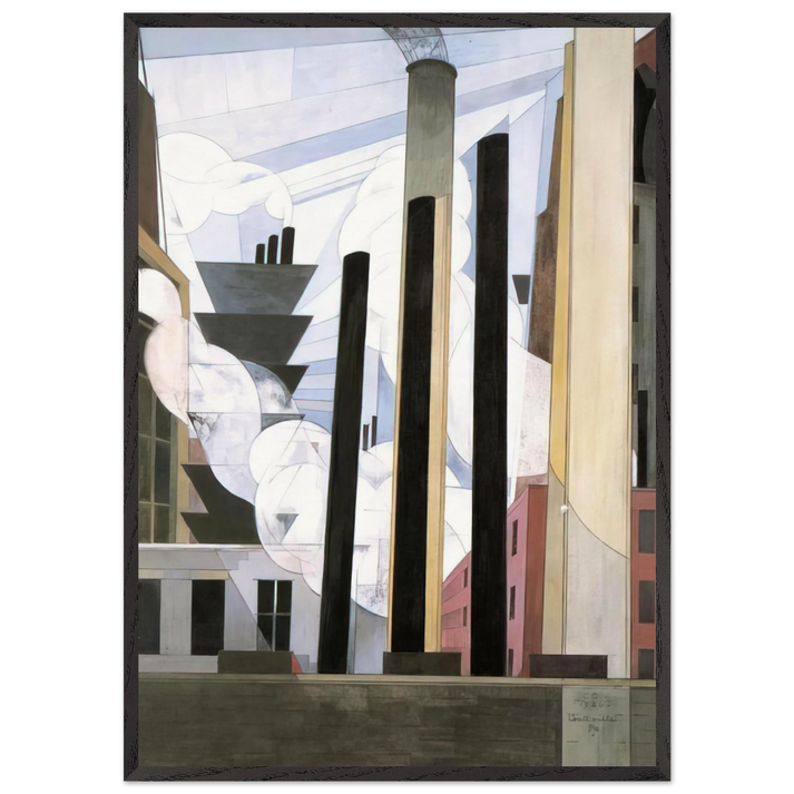 End of the Parade Coatesville Pa - 1920 - Charles Demuth 70x100 cm / 28x40 inches Framed Art Print – Black Wooden Frame