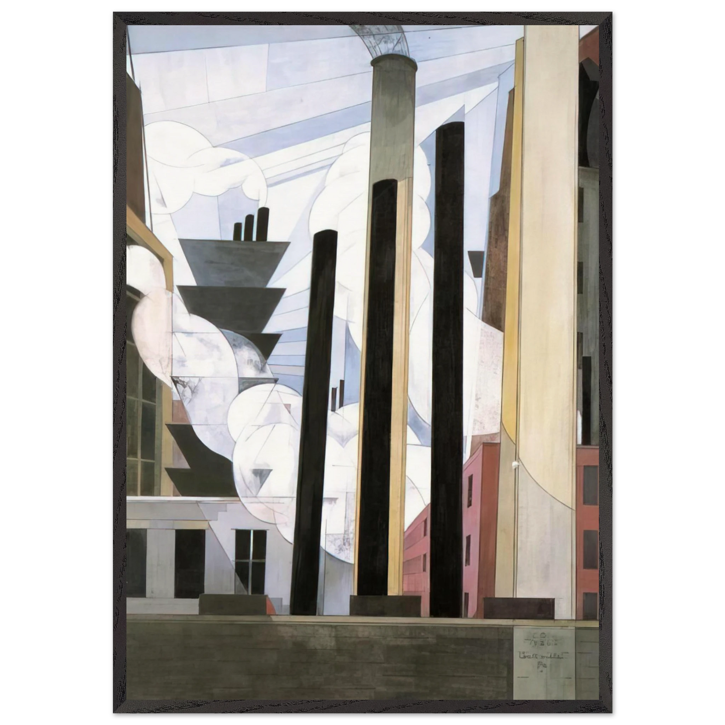 End of the Parade Coatesville Pa - 1920 - Charles Demuth 70x100 cm / 28x40 inches Framed Art Print – Black Wooden Frame