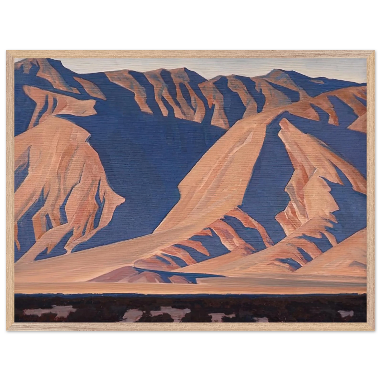Maynard Dixon - INYO MOUNTAINS 1944 Wall art - 40x50 cm / 16x20 inches - Premium Wooden Framed Poster With Fine Art Paper-canvas - Wood frame