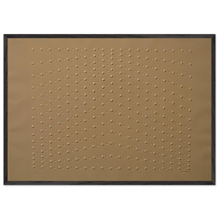 Superficie bianca - 1969 - Enrico Castellani 70x100 cm / 28x40 inches Framed Art Print – Black Wooden Frame