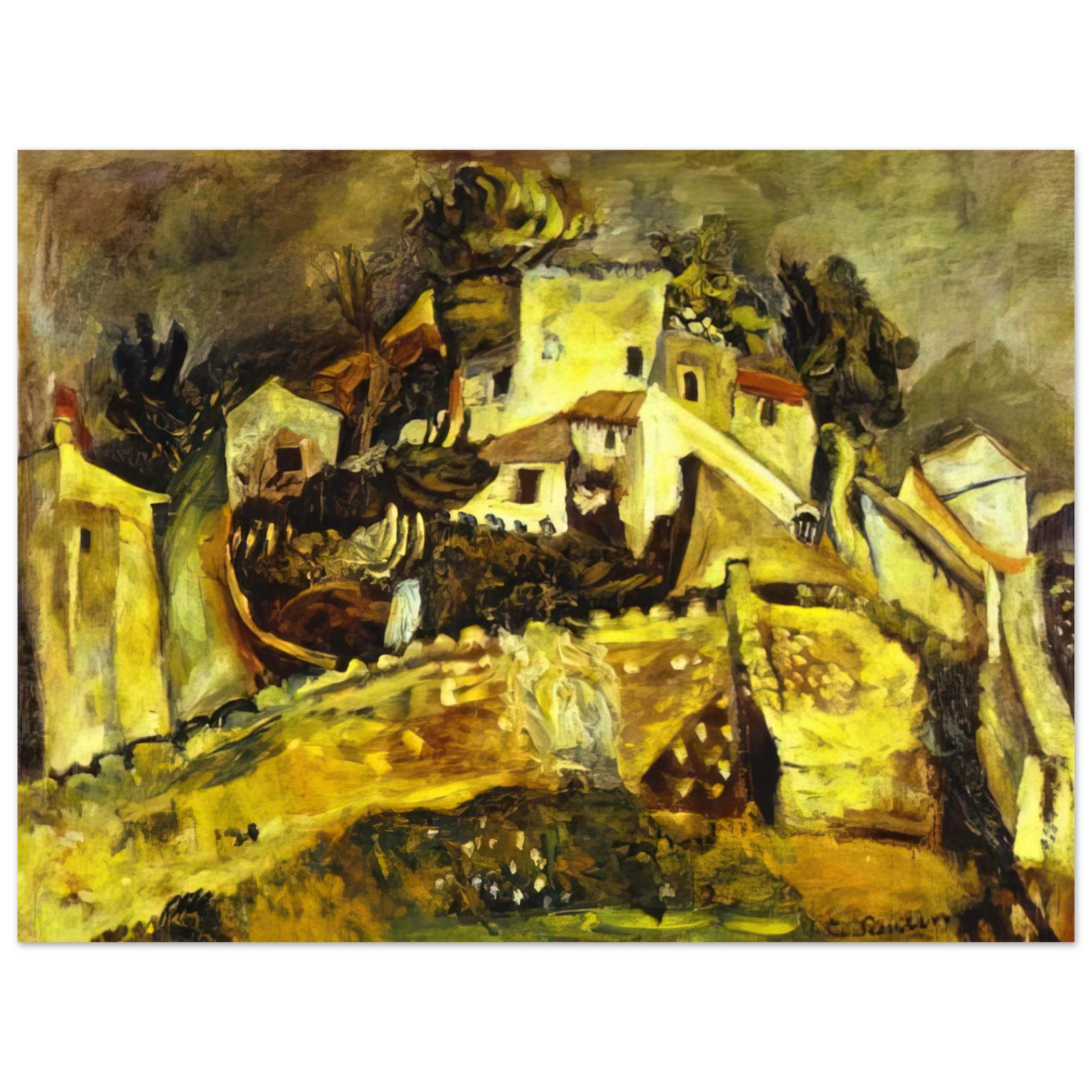 Chaim Soutine - LANDSCAPE AT CAGNES Fine Art Poster - Default Title