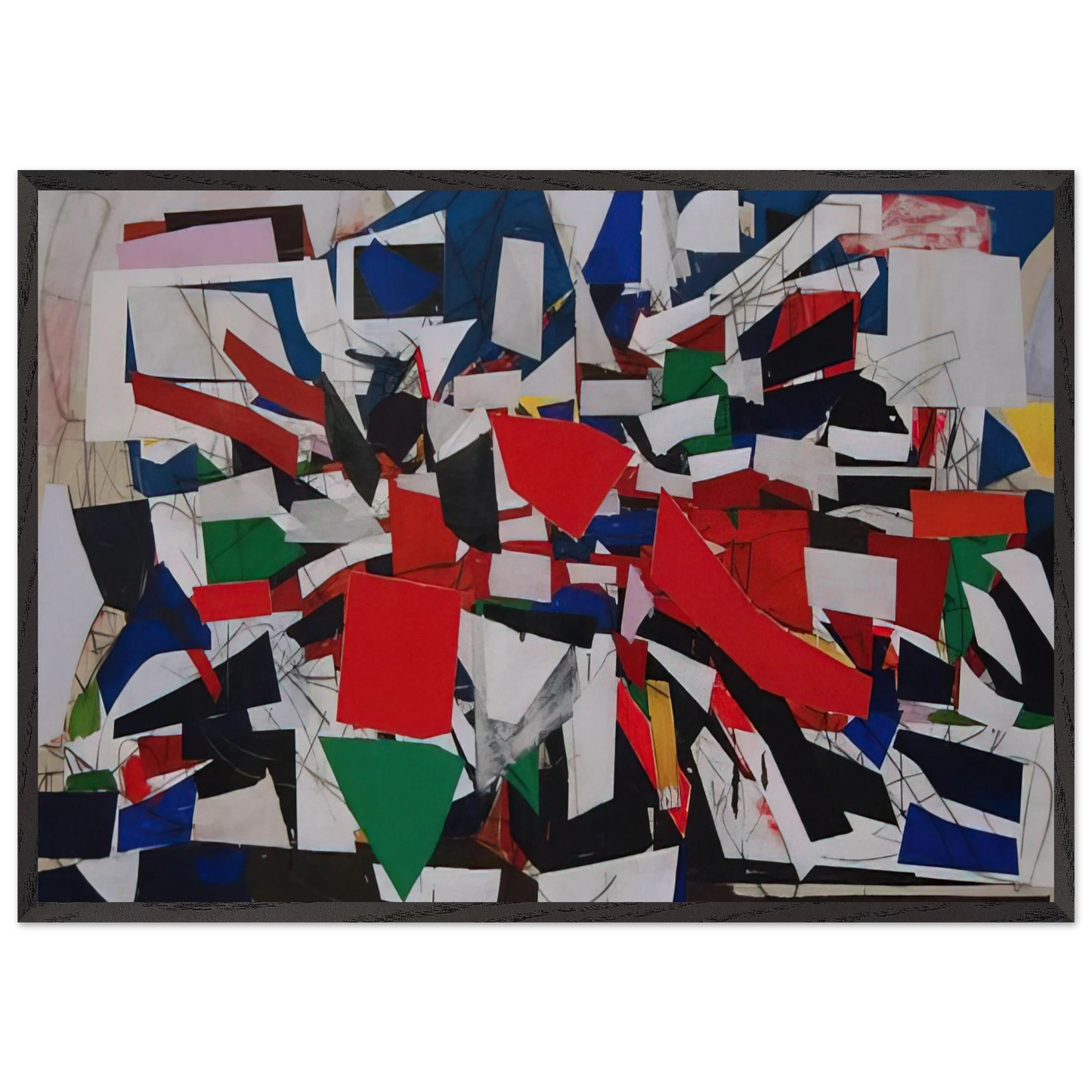 Struggle - 1967 - Robert Goodnough Framed Art Print – Black Wooden Frame - Default Title - -Framed Art Print