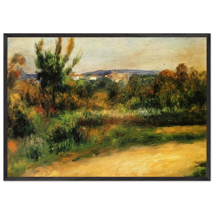 Midday Landscape - Pierre-Auguste Renoir 70x100 cm / 28x40 inches Framed Art Print – Black Wooden Frame