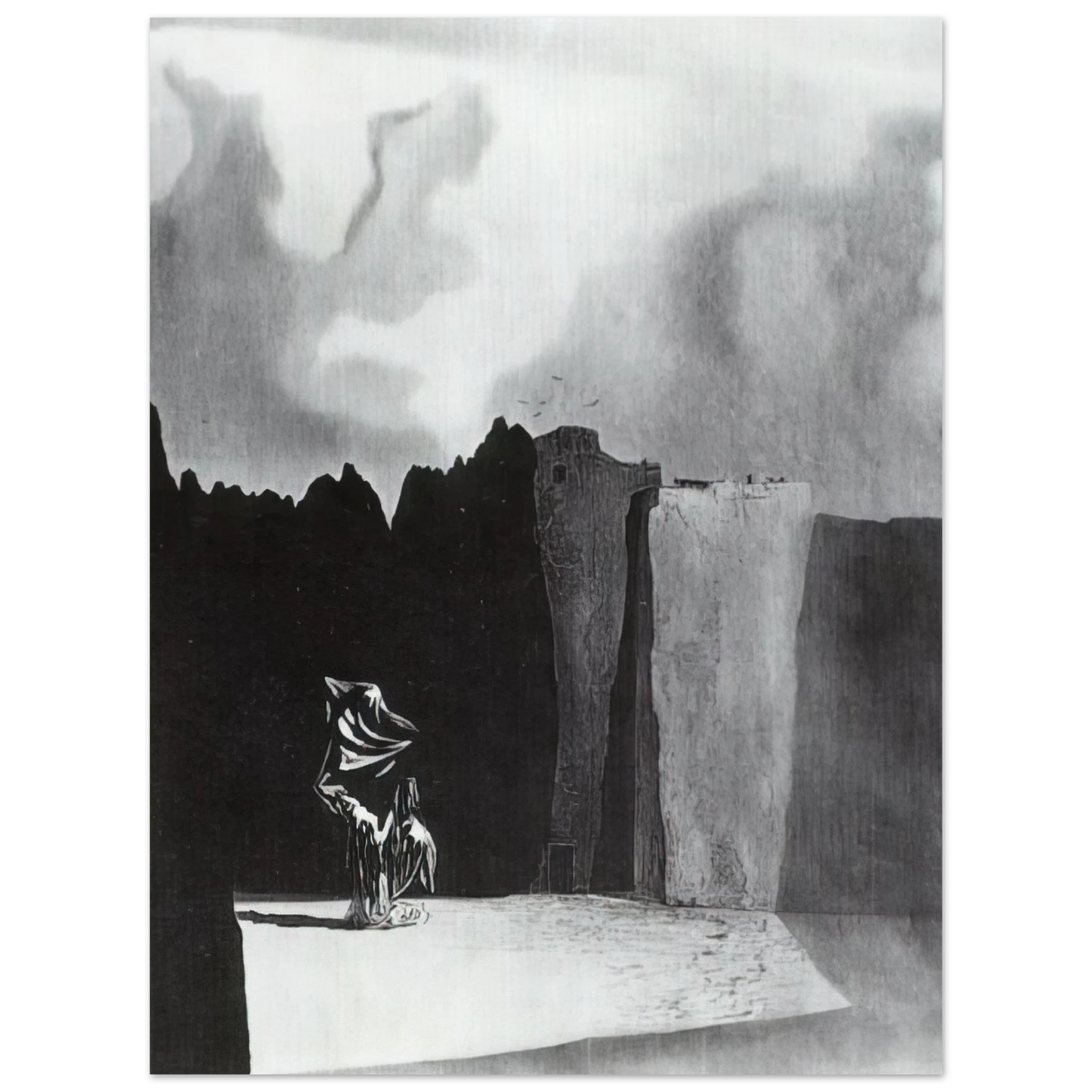 Salvador Dali - WEST SIDE OF THE ISLE OF THE DEAD Fine Art Poster - Default Title