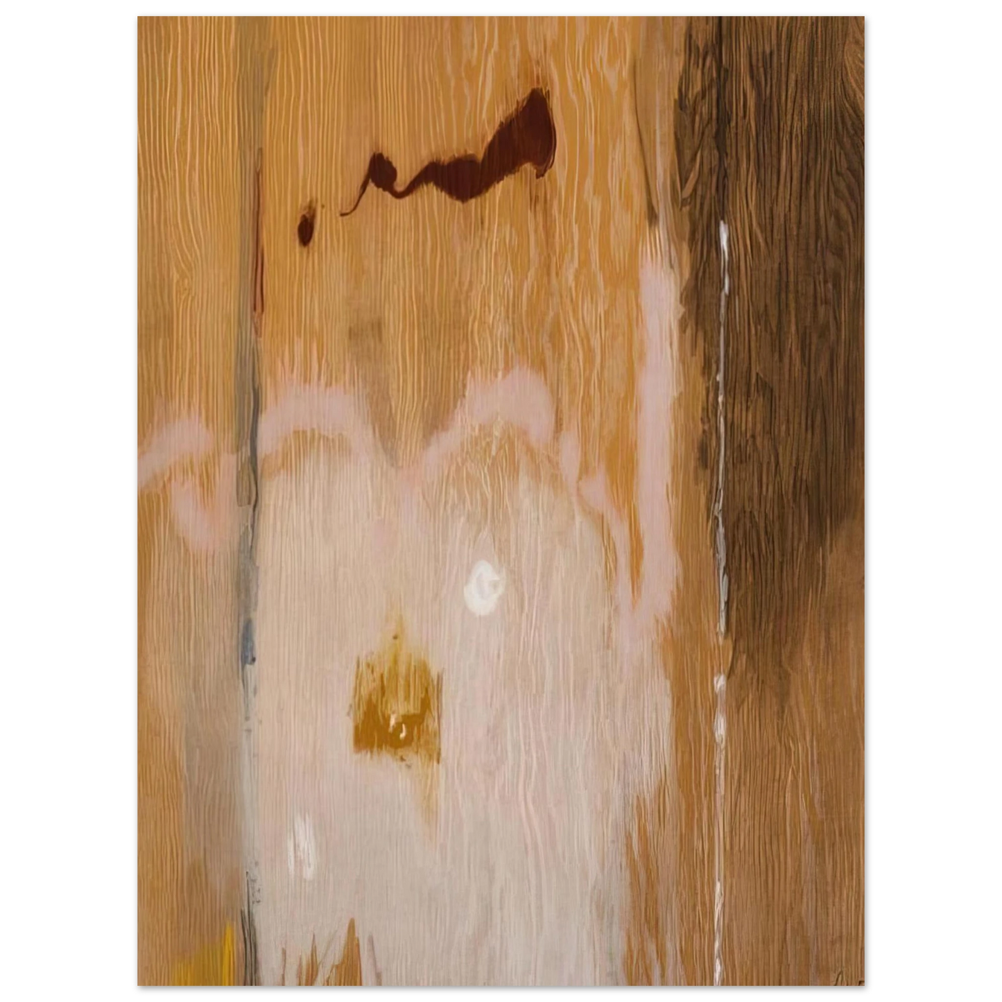 Helen Frankenthaler - Tales of Genji VI - 1998 Wall art - 28x43 cm / XL (11x17 inches) - Premium Wooden Framed Poster With Fine Art Paper - Wood frame