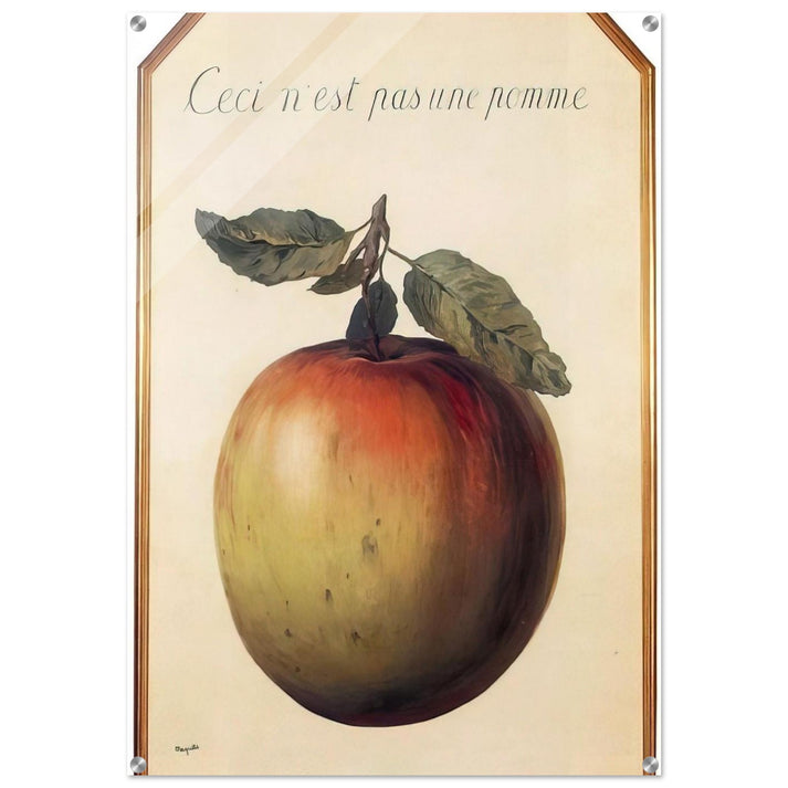 THIS IS NOT AN APPLE 1964 - Rene Magritte Acrylic Print - 70x100 cm / 28x40″ inches