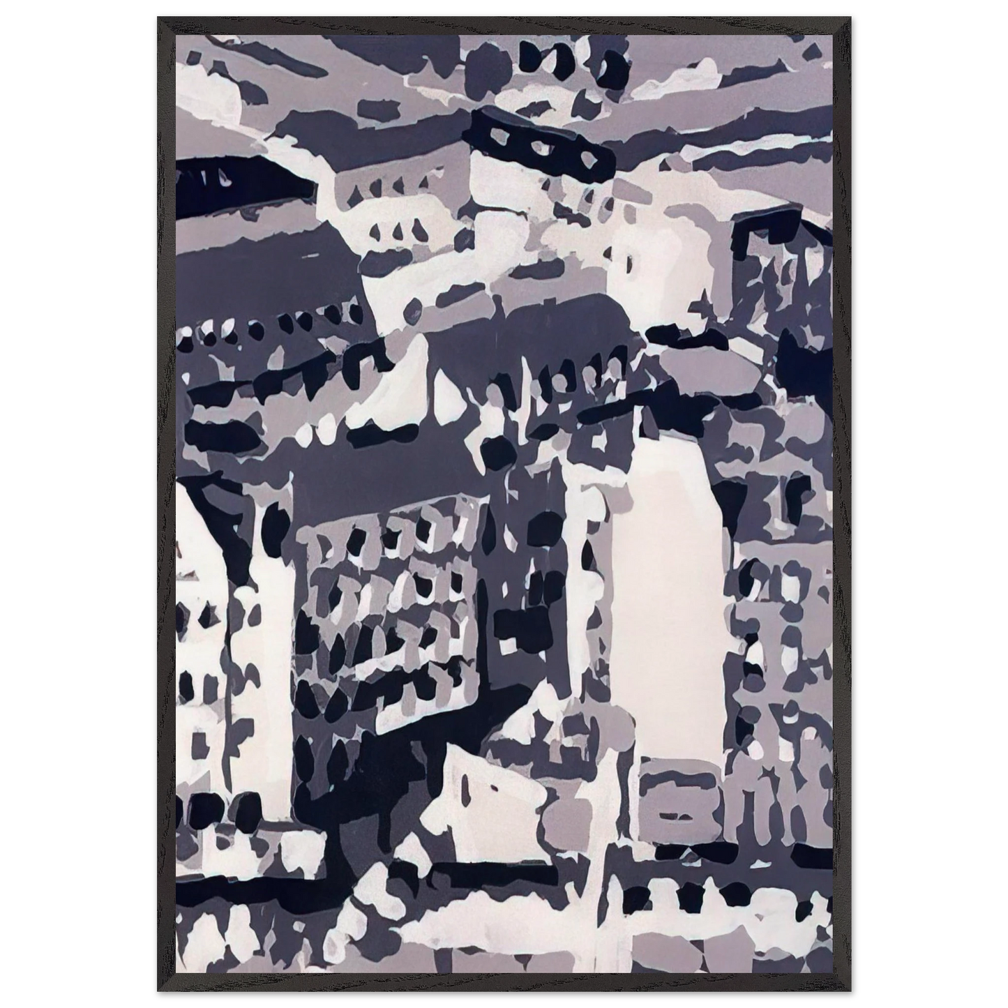 TOWNSCAPE 1969 2 - Gerhard Richter Framed Art Print – Black Wooden Frame - Default Title - -Framed Art Print
