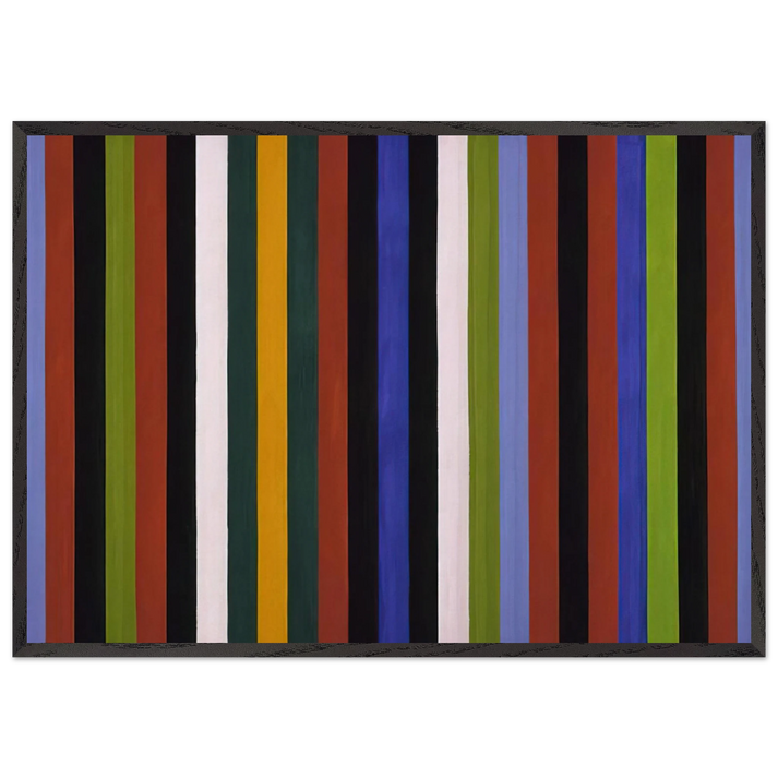 Hot Beat - 1964 - Gene Davis 70x100 cm / 28x40 inches Framed Art Print – Black Wooden Frame