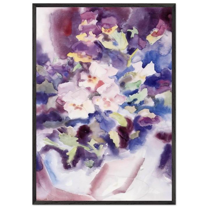 Pansies - 1915 - Charles Demuth 70x100 cm / 28x40 inches Framed Art Print – Black Wooden Frame