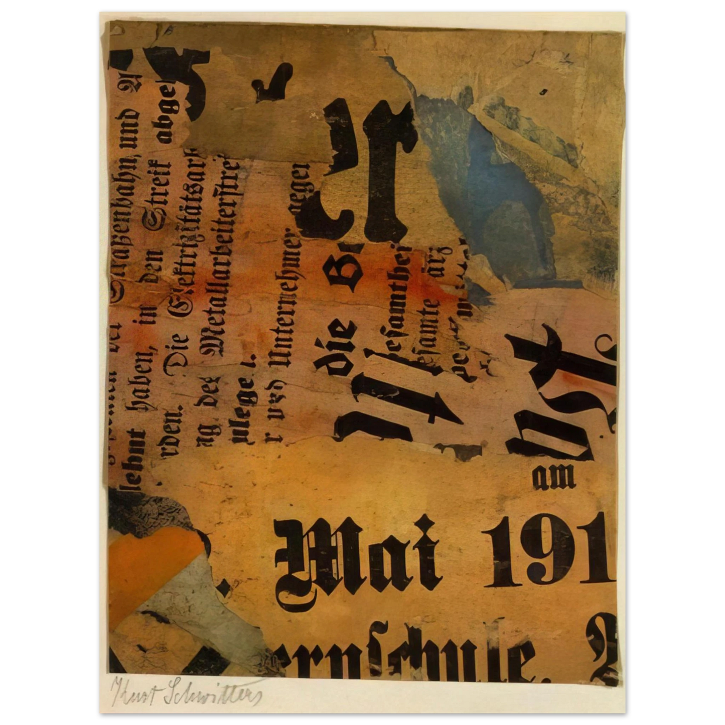 Kurt Schwitters - MAI 191 1919 Fine Art Poster - Default Title
