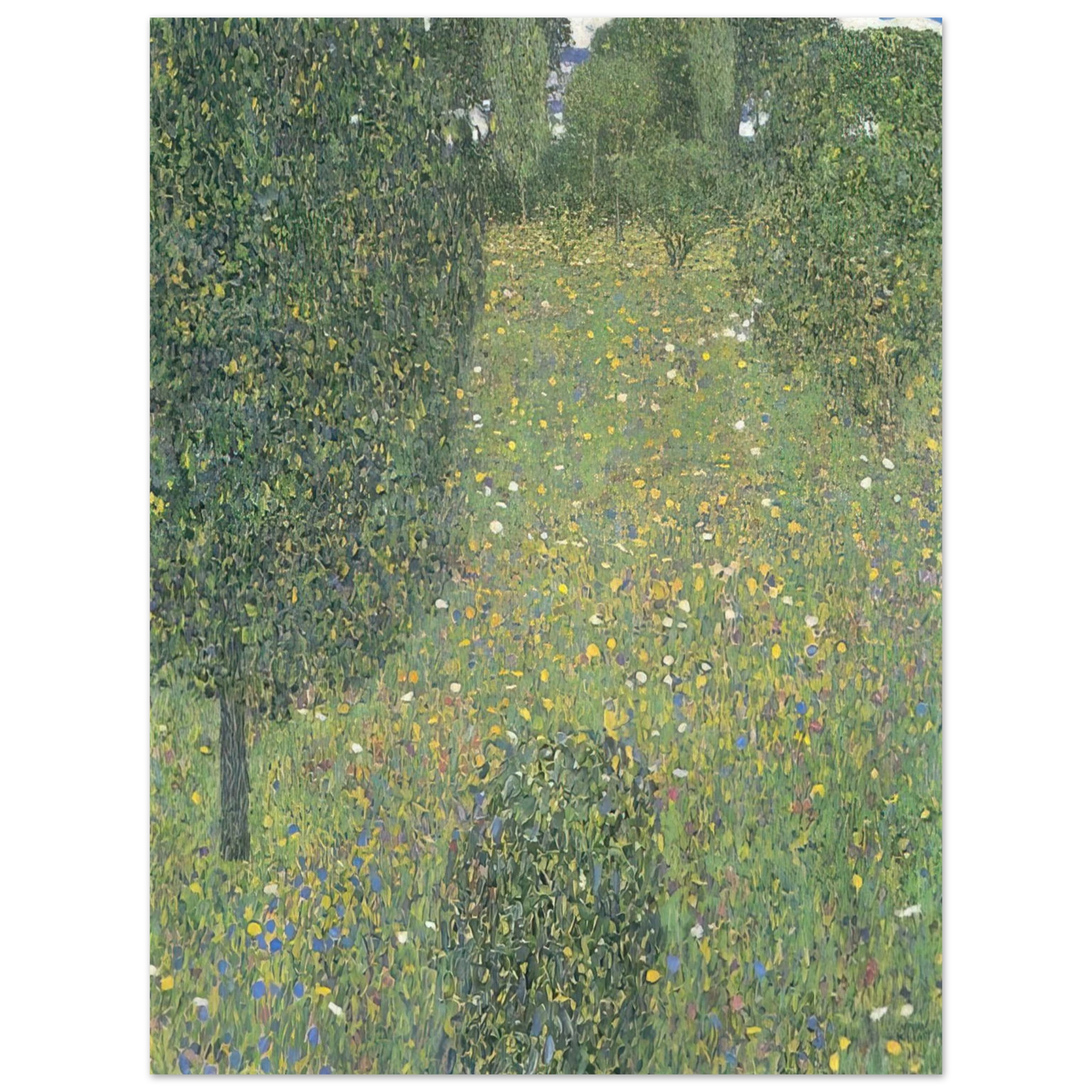 Gustav Klimt - LANDSCAPE GARDEN MEADOW IN FLOWER Fine Art Poster - Default Title