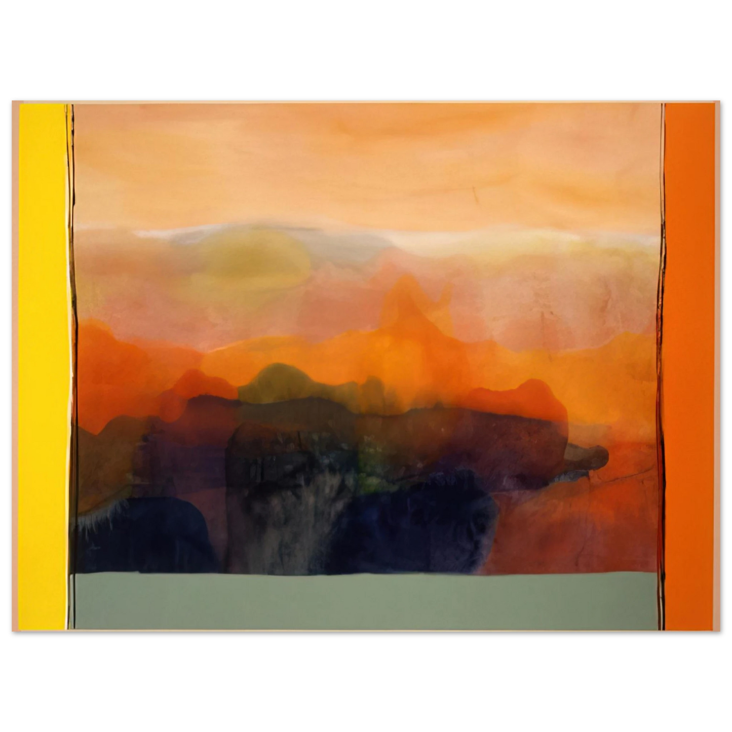 Ronnie Landfield - Valley of Stone - 1989 Fine Art Poster - Default Title
