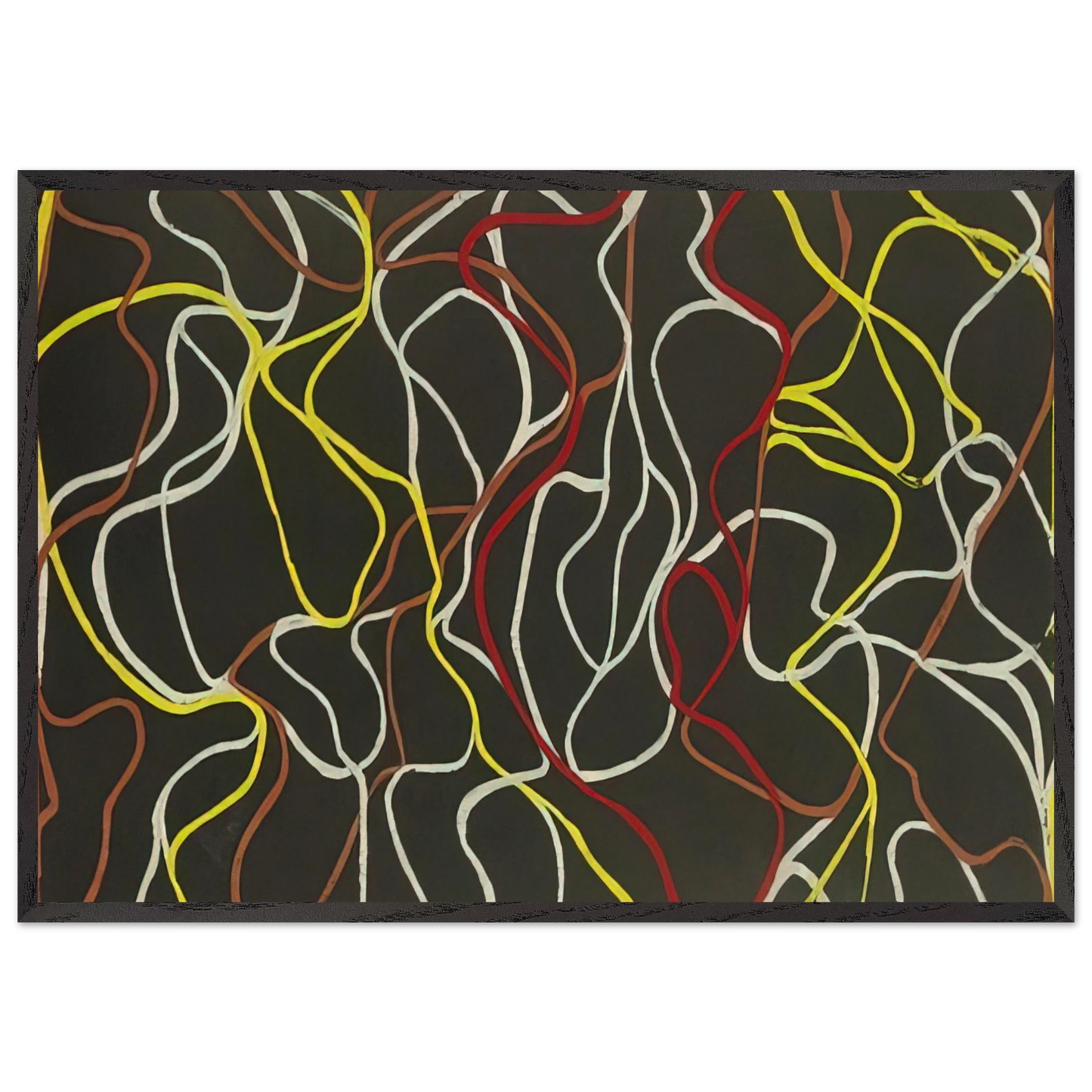 Beyond Eagles Mere 2 - 2001 - Brice Marden 70x100 cm / 28x40 inches Framed Art Print – Black Wooden Frame