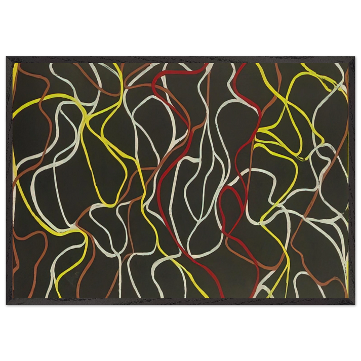 Beyond Eagles Mere 2 - 2001 - Brice Marden 70x100 cm / 28x40 inches Framed Art Print – Black Wooden Frame