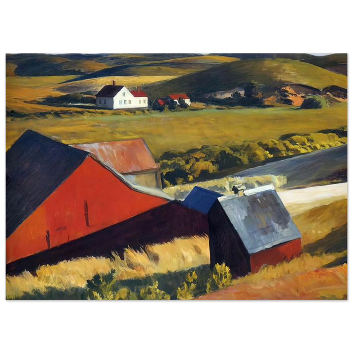 Edward Hopper - Cobbs Barns and Distant Houses Fine Art Poster