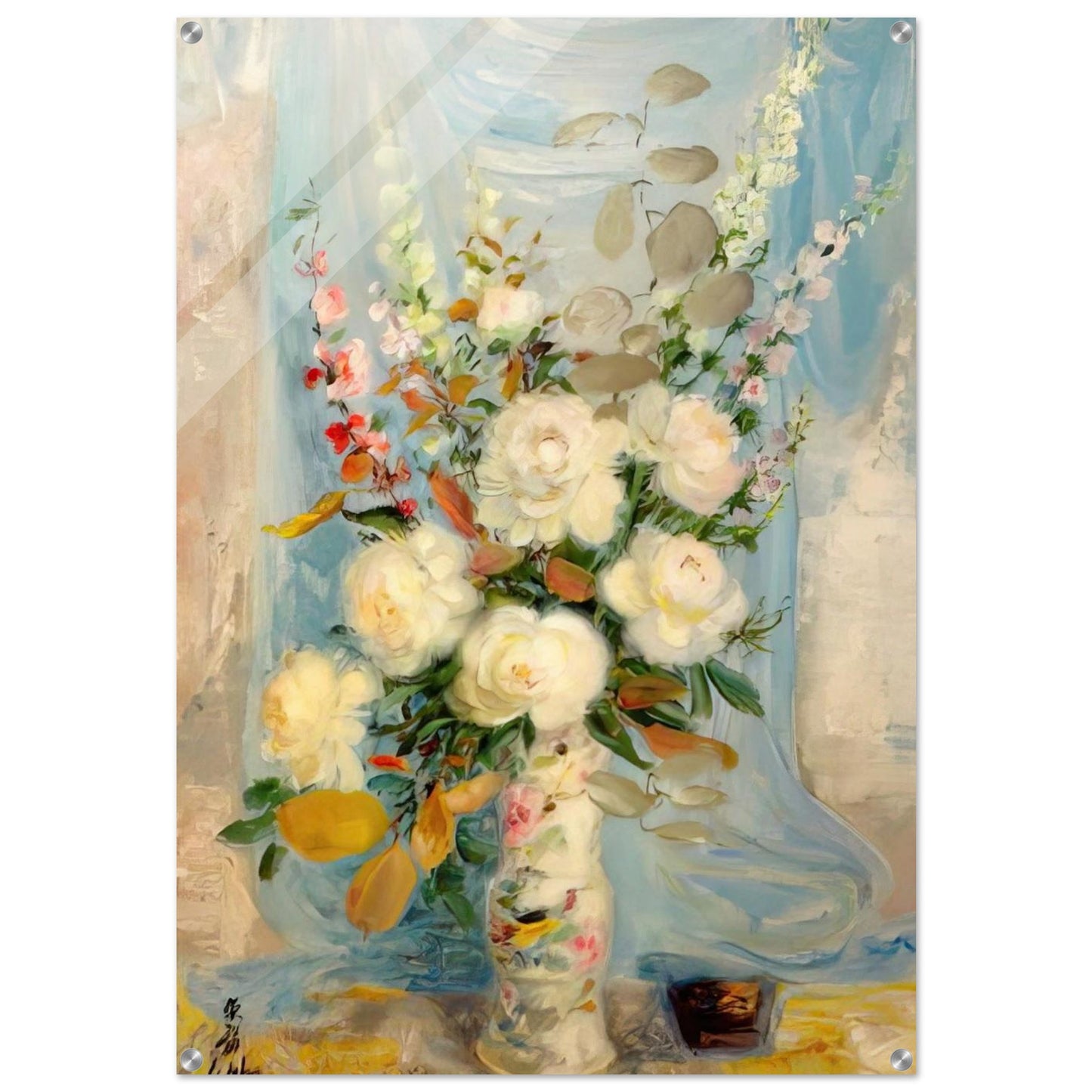 Les Pivones Blanches - Post-Impressionism - Le Pho Acrylic Print - 70x100 cm / 28x40″ inches | Le Pho Wall Art | Le Pho Prints