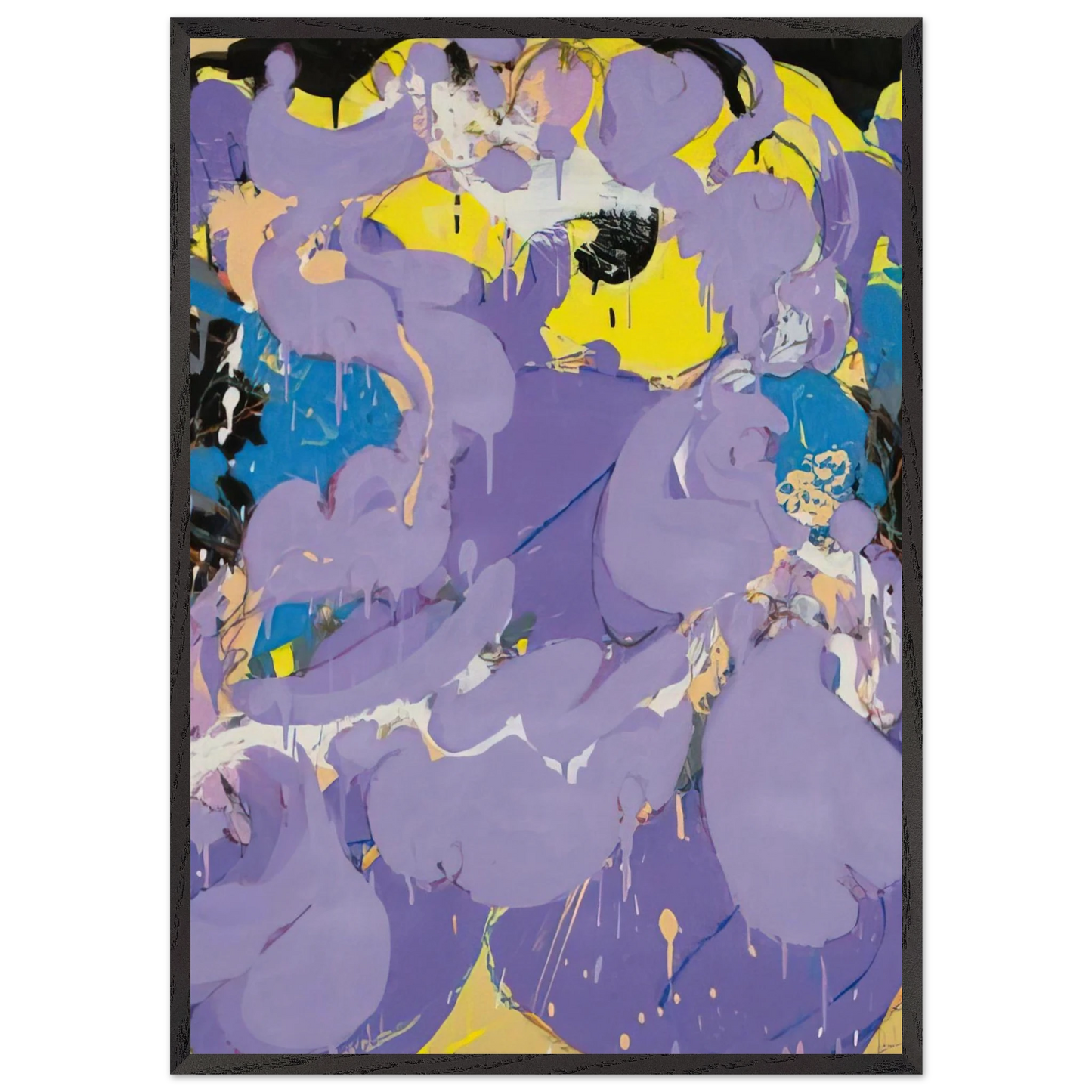 Untitled - 1978 N2 - Norman Bluhm Framed Art Print – Black Wooden Frame - Default Title - -Framed Art Print