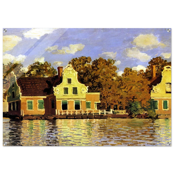 Houses on the Zaan River at Zaandam - claude monet Acrylic Print - 70x100 cm / 28x40″ inches