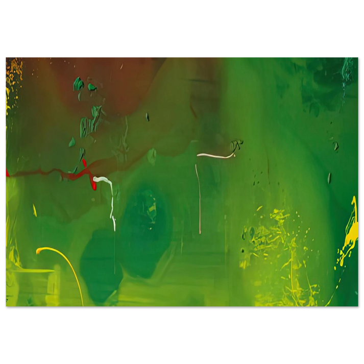 Helen Frankenthaler - Petroglyphs, 1990- Wall Art - 21x29.7 cm / 8x12" - Premium Wooden Framed Poster With Fine Art Paper-canvas - Black frame