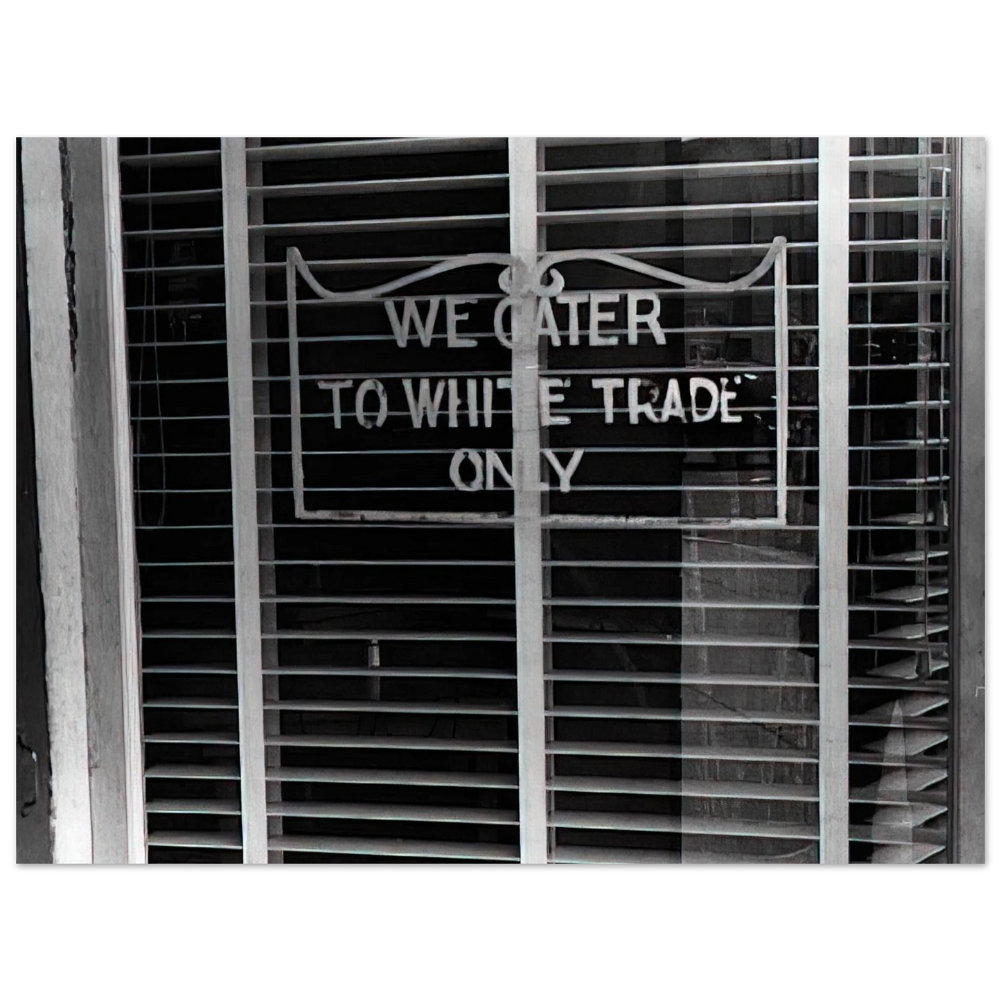 Ben Shahn - SIGN ON A RESTAURANT WE CATER TO WHITE TRADE ONLY 1938 Fine Art Poster - Default Title