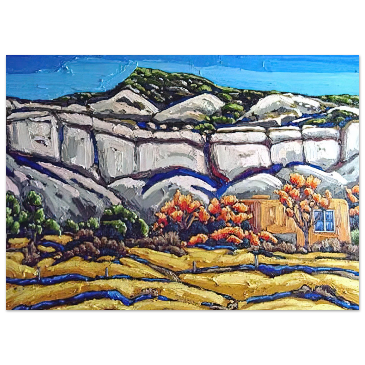 Georgia O'Keeffe - Ghost Ranch Painting Fine Art Poster - 40x60 cm / 16x24 inches